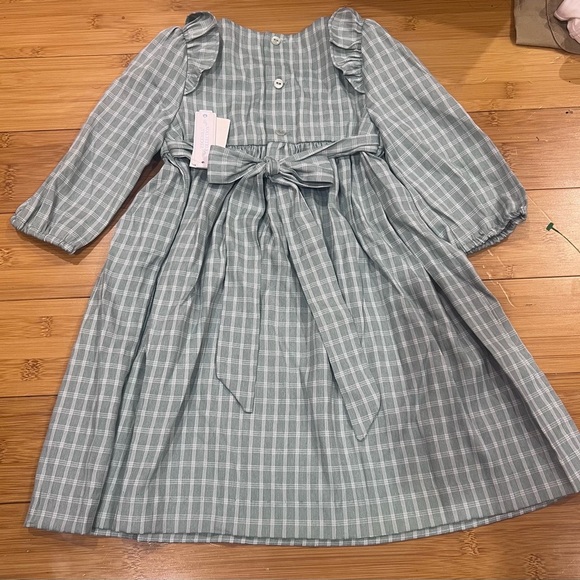 Edgehill Collection Plaid Dress in Green Ruffled Shoulders Size 2T NWT - Picture 2 of 2